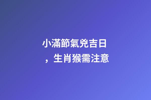 小滿節氣兇吉日，生肖猴需注意
